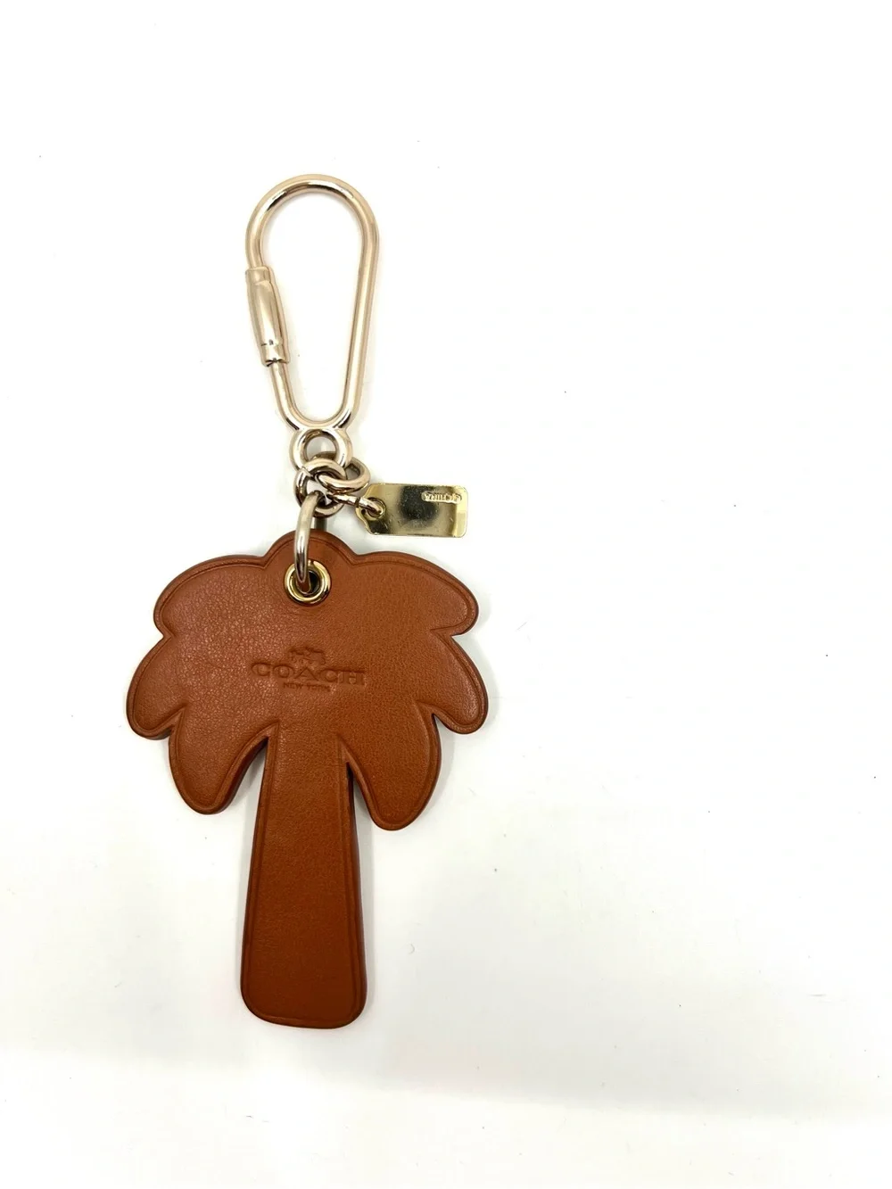 Coach Palm Tree Bag Charm Green Leather Style F65859